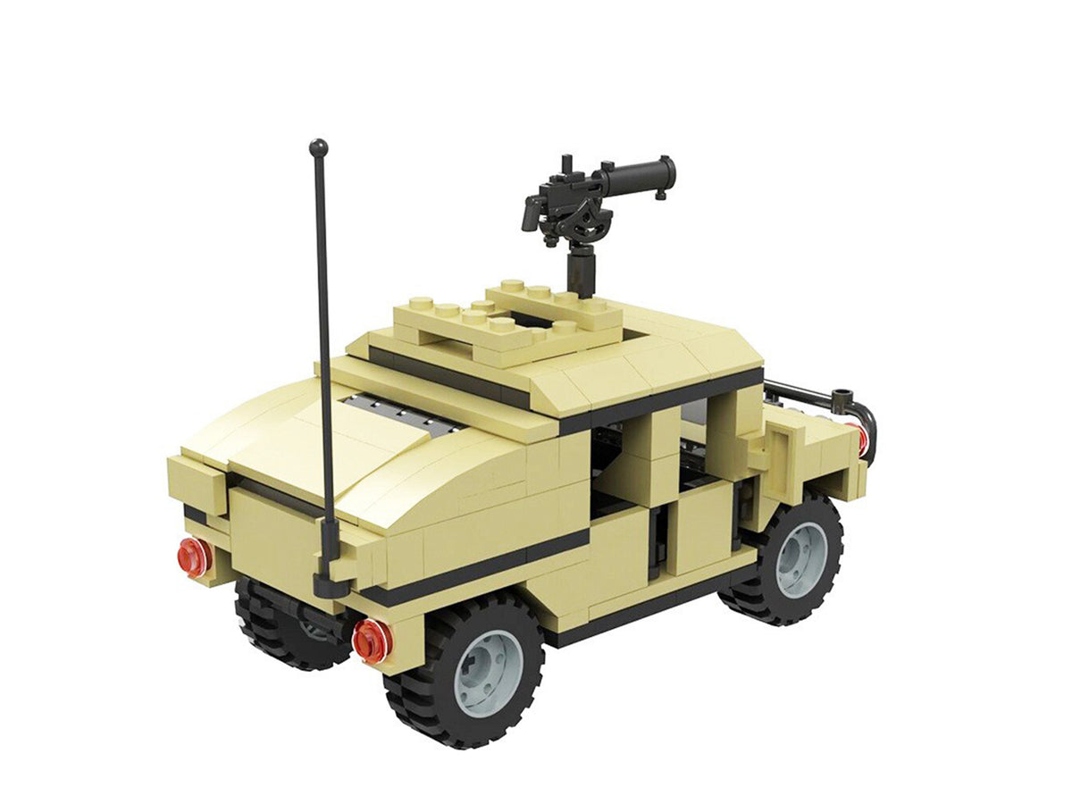 SLUBAN Military Humvee Jeeped H1 Military Army Assault Car Vehicle Building  Bricks
