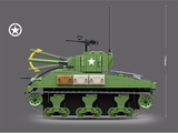 US Sherman M4A1 Tank WW2 military Building Blocks