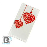 2 Hearts, Valentine's Day 4x6 Glass Window made with LEGO part - B3 Customs