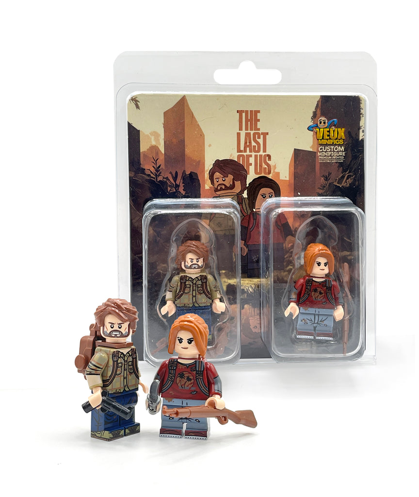 Joel and Ellie, Survivalists - Custom Design Minifigure Set
