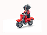 Spider-Woman (Jessica Drew) with motorcycle custom minifigure