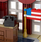 Oval office building blocks with 45th president Donald J Trump MOC set