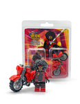 Spider-Woman (Jessica Drew) with motorcycle custom minifigure