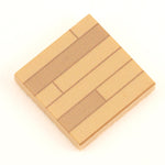 Hardwood Flooring (Light) / Basketball Court 2x2 Tile made using LEGO parts -B3 Customs