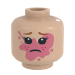 Girl Popped Bubble Gum on Face Minifig Head made using LEGO part