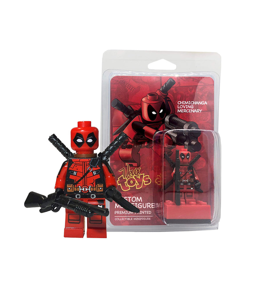 Chimichanga eating mercenary Red suit Custom Minifigure Veux