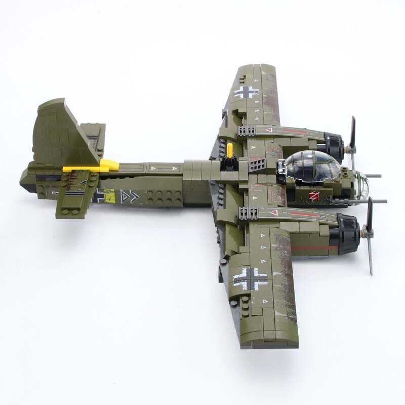 Aeronave militar de la Guerra Mundial JU-88 Bloque de construcción MOC con minifiguras – Veux Toys Shop