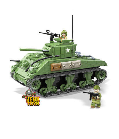 US Sherman M4A1 Tank WW2 Blocos de construção militares