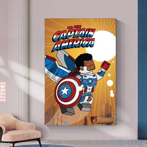 Nuevo Capitán América Legolize Collectible Poster 11x17 "