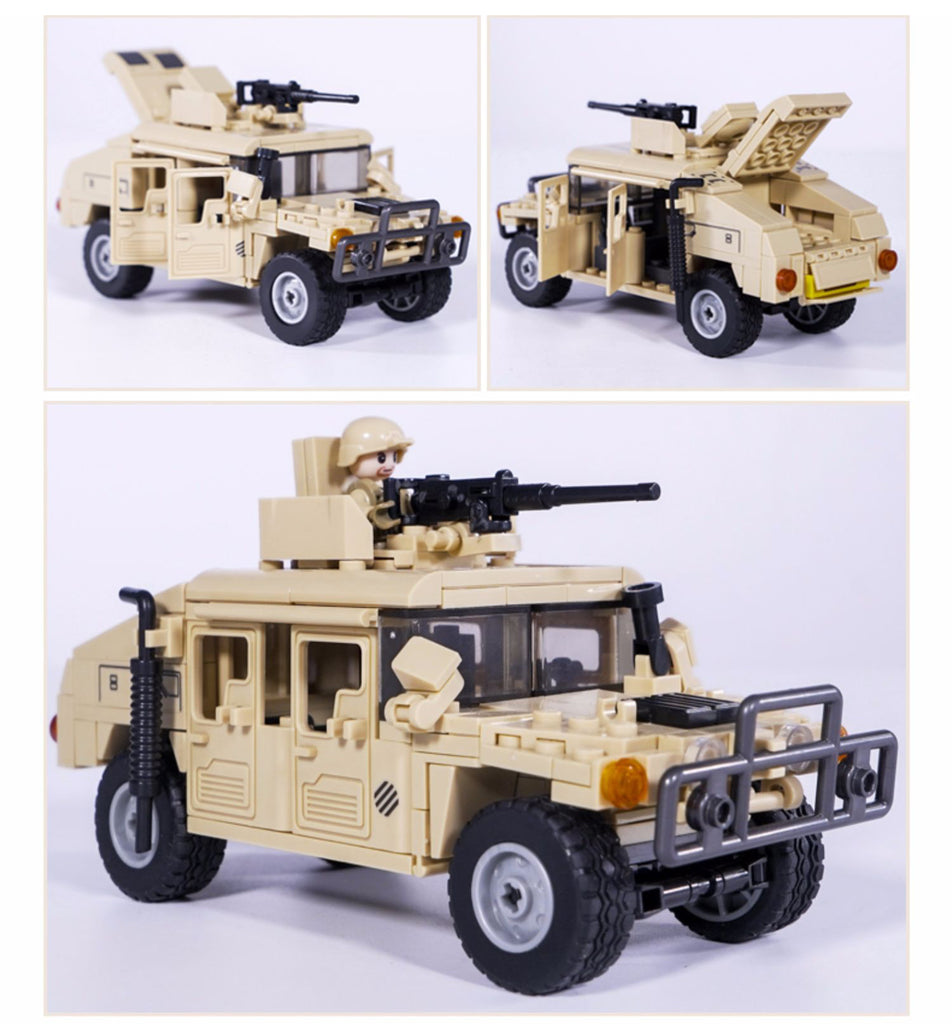 SLUBAN Military Humvee Jeeped H1 Military Army Assault Car Vehicle Building  Bricks – Veux Toys Shop