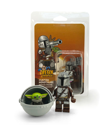 Star Wars Mandalorian y Baby Yoda Custom Minifigure V2